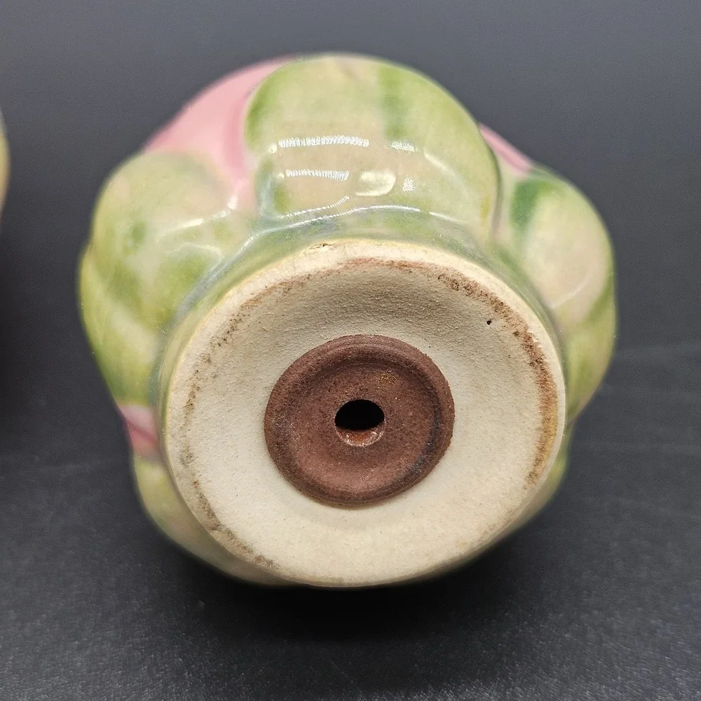 Vintage Franciscan Desert Rose Salt & Pepper Shakers (small pink rose bud) READ